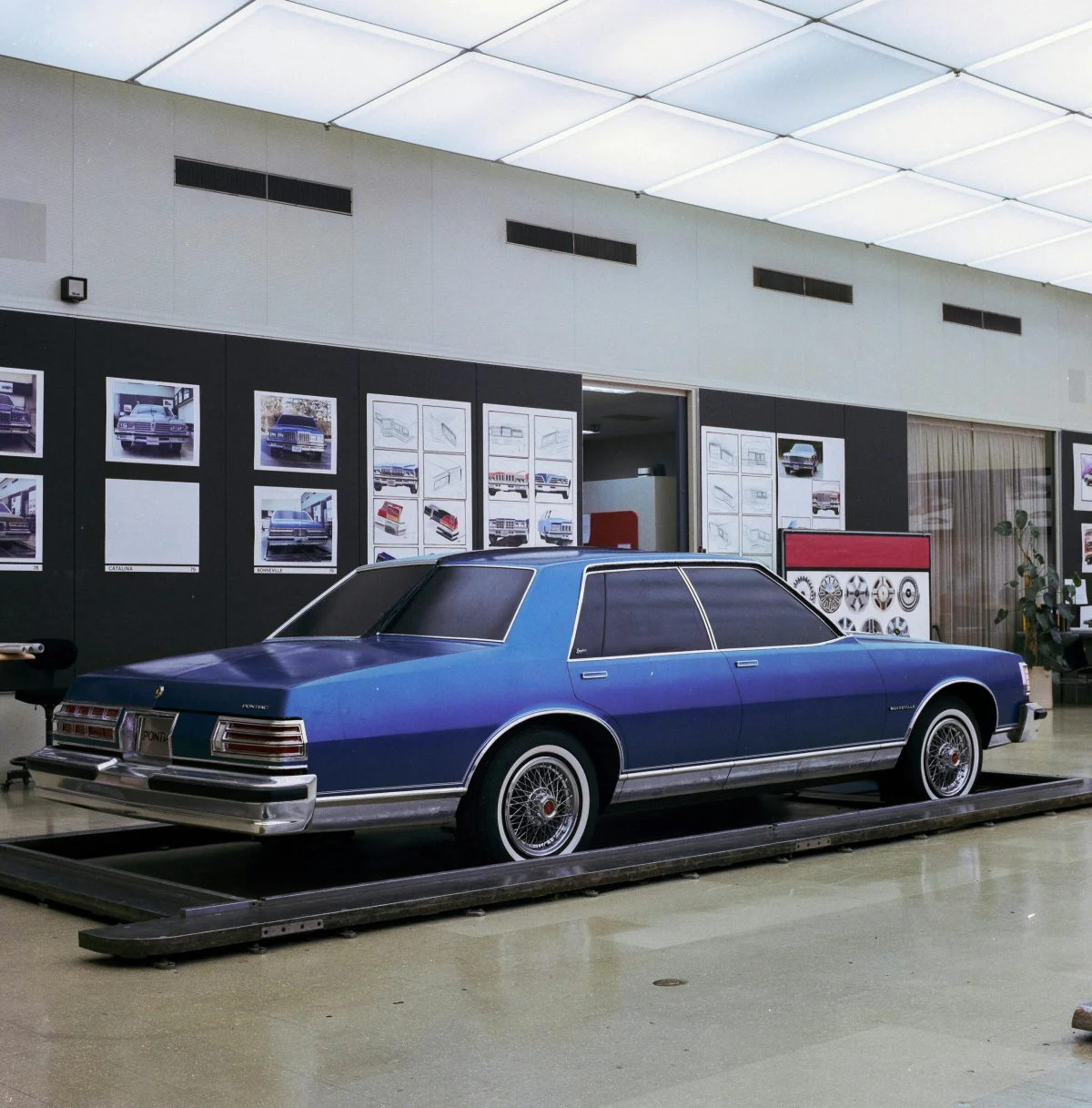 Chevrolet Bonneville rear three quarter blue