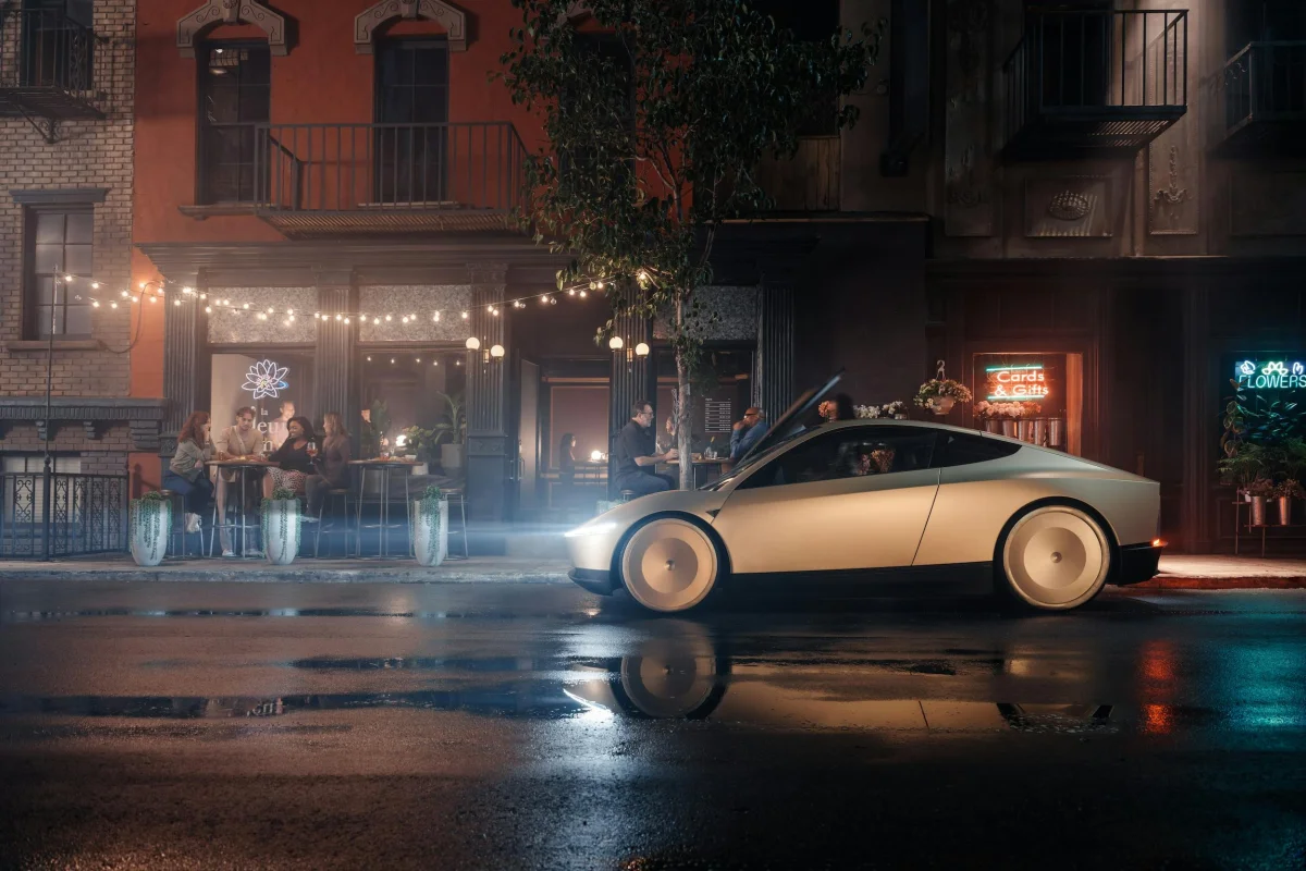 Tesla Cybercab Robotaxi side