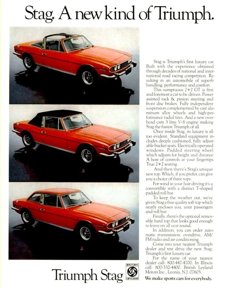 Triumph Stag Vintage Ad 2