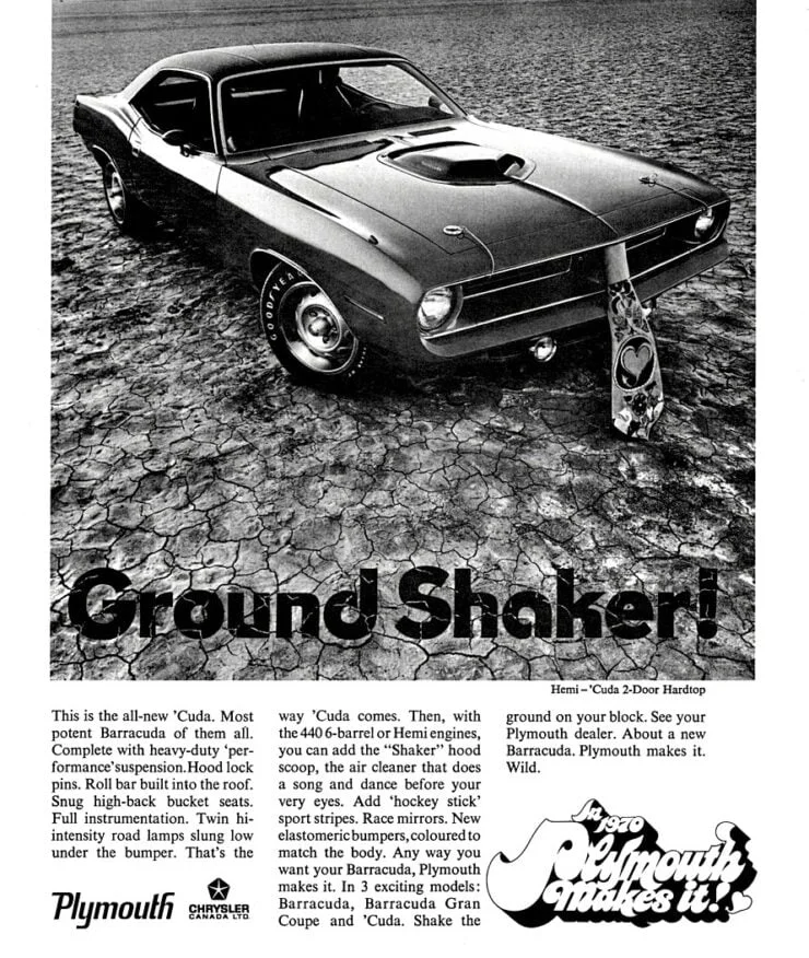 Plymouth Cuda Vintage Ad