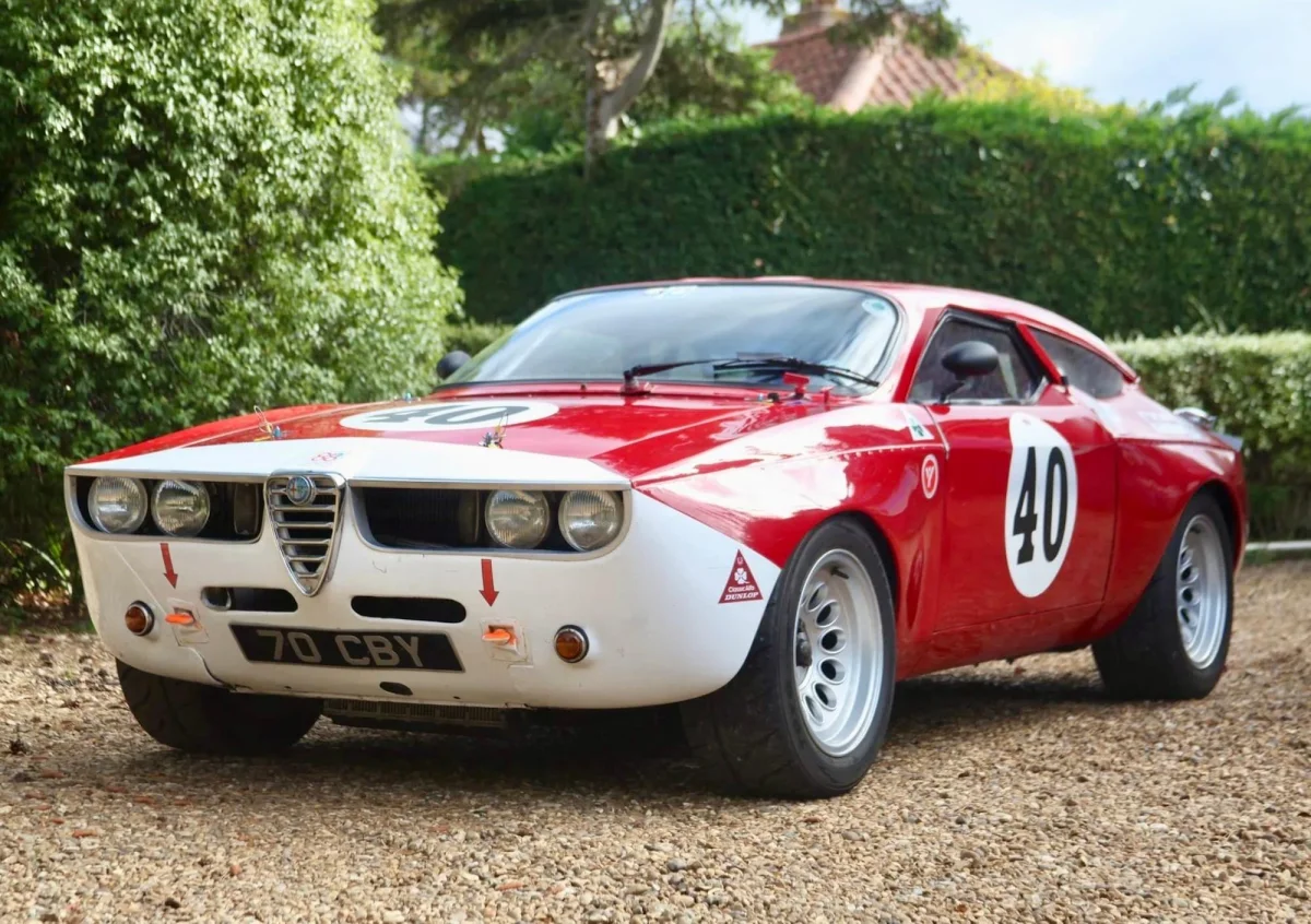 1967 Alfa Romeo Giulia “Red Submarine” Low Drag Racer Listed for Sale