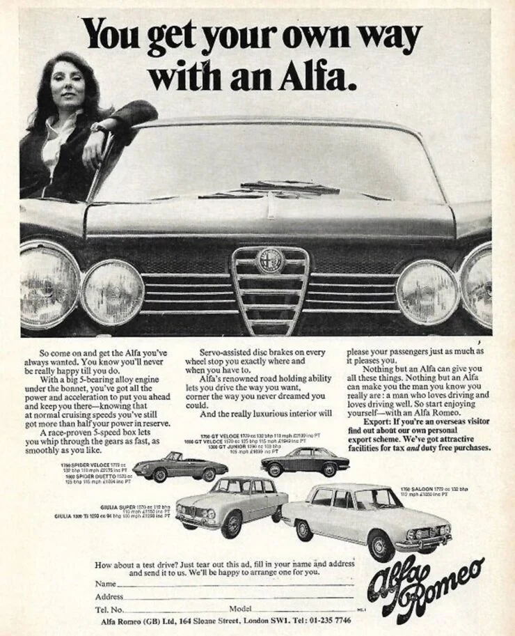 Alfa Romeo Giulia Vintage Ad