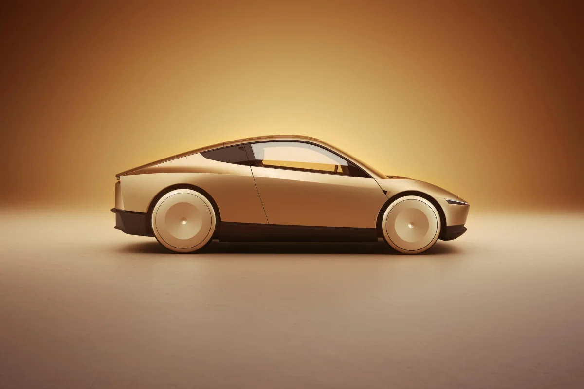 Tesla Cybercab Robotaxi side profile