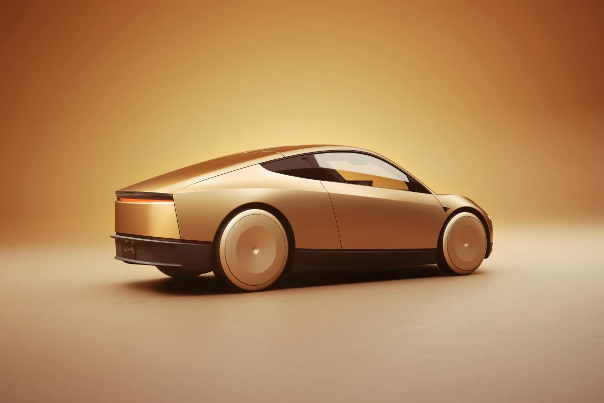 Tesla Cybercab Robotaxi rear three quarter