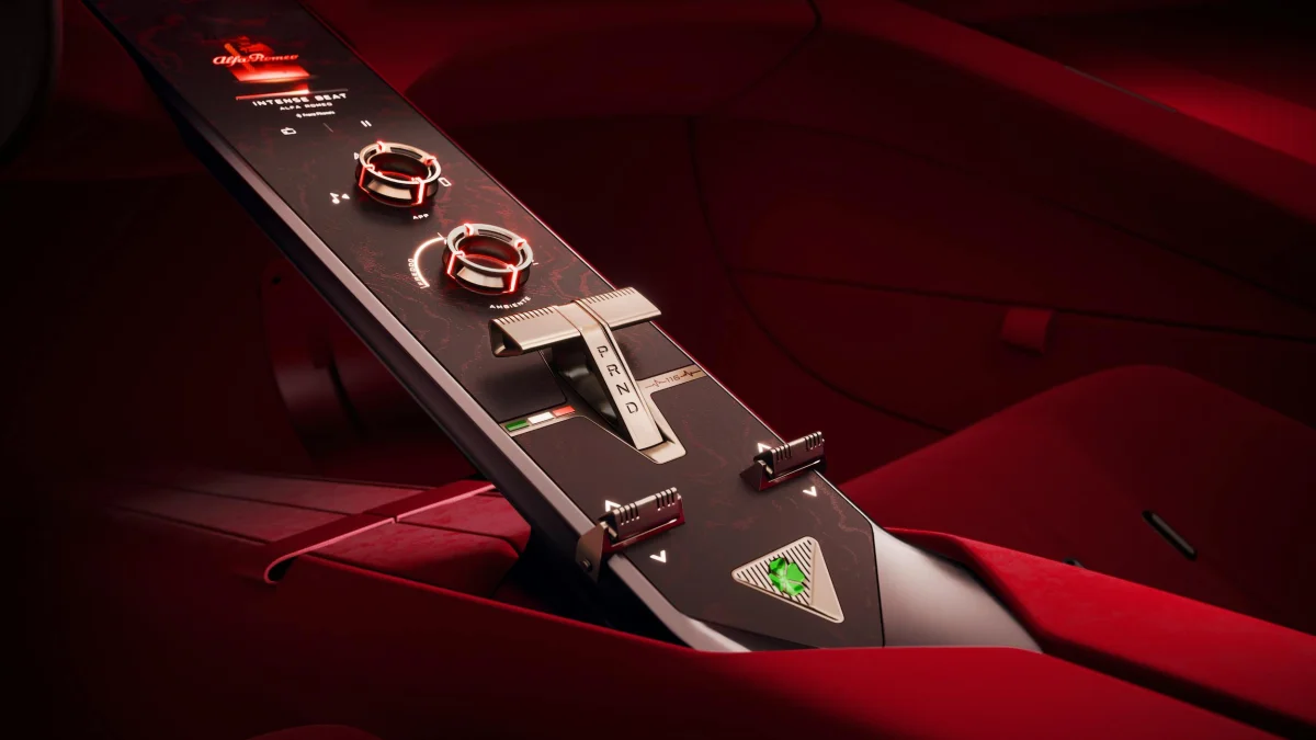 Alfo Romeo Cuorerosso concept dash gear selector