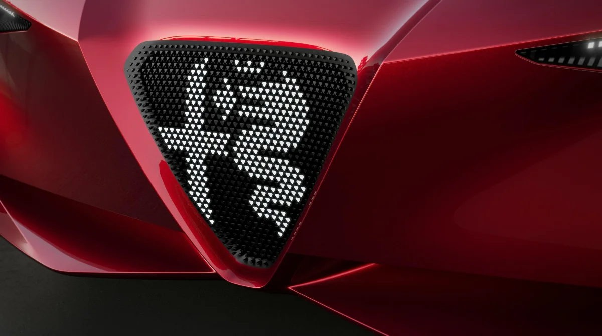 Alfo Romeo Cuorerosso concept nose detail