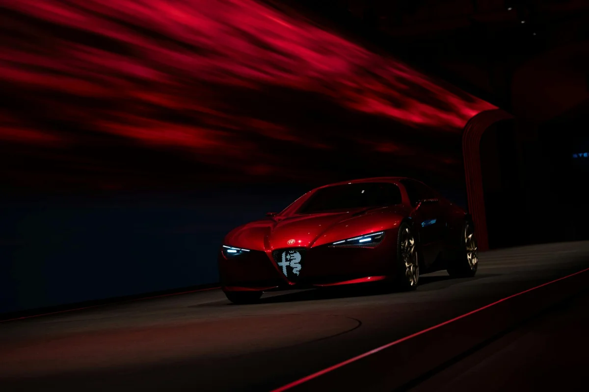 Alfo Romeo Cuorerosso concept car on stage