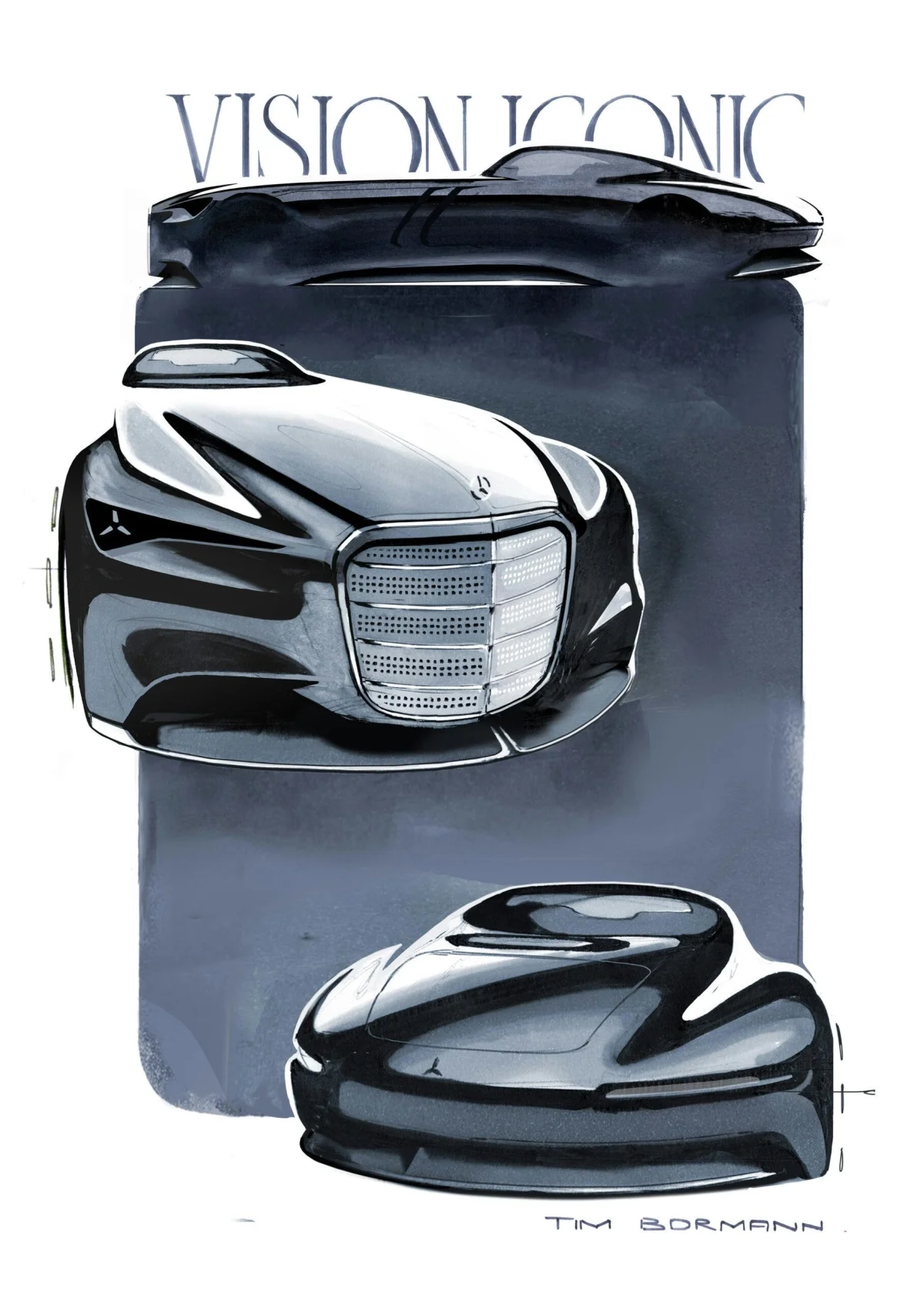 Mercedes-Benz Vision Iconic promo drawings